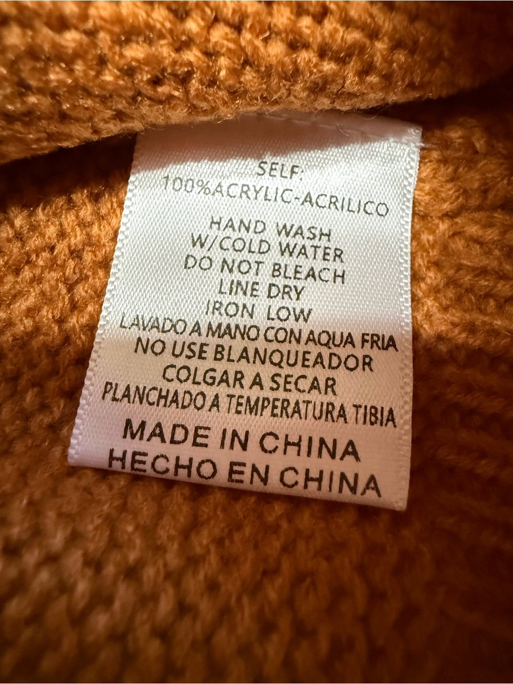 H221 NWT Listicle M ptp20 Rust Cardigan with Cream Crochet Trim Floral Embroider - Picture 7 of 8